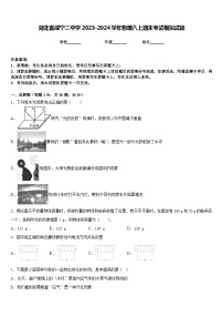 湖北省咸宁二中学2023-2024学年物理八上期末考试模拟试题含答案