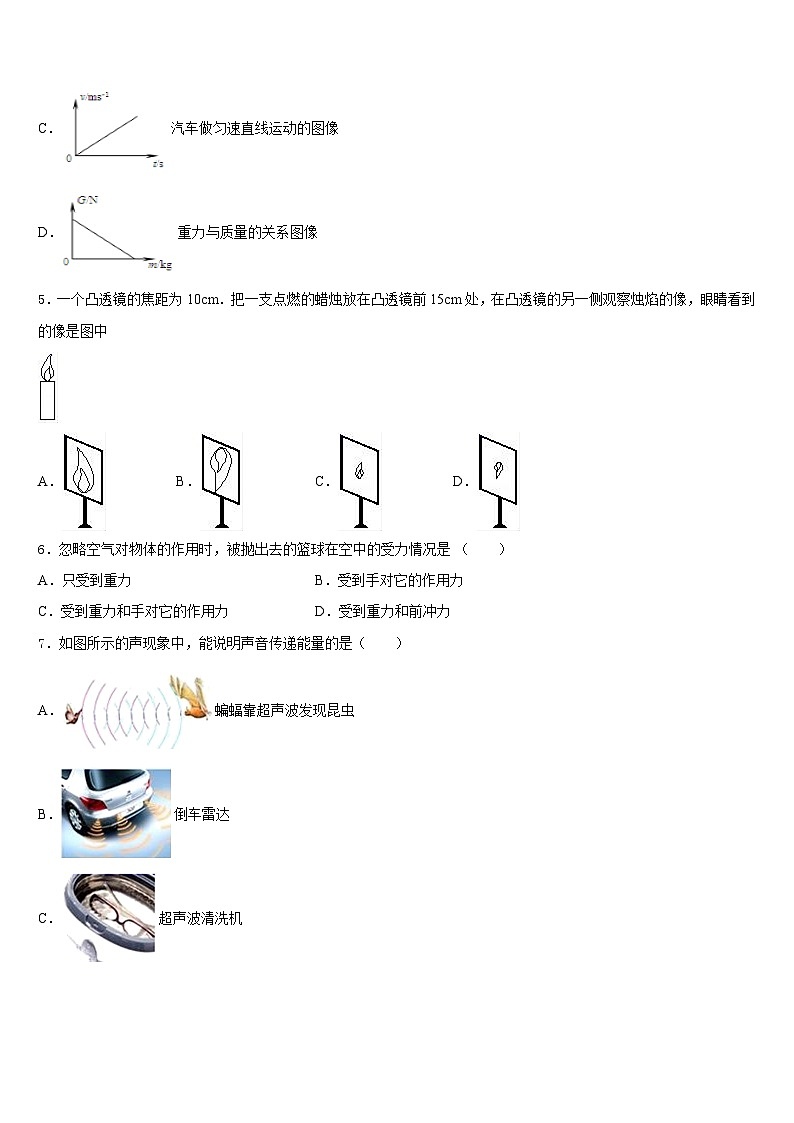 湖北省武汉市洪山区2023-2024学年物理八年级第一学期期末达标检测试题含答案02
