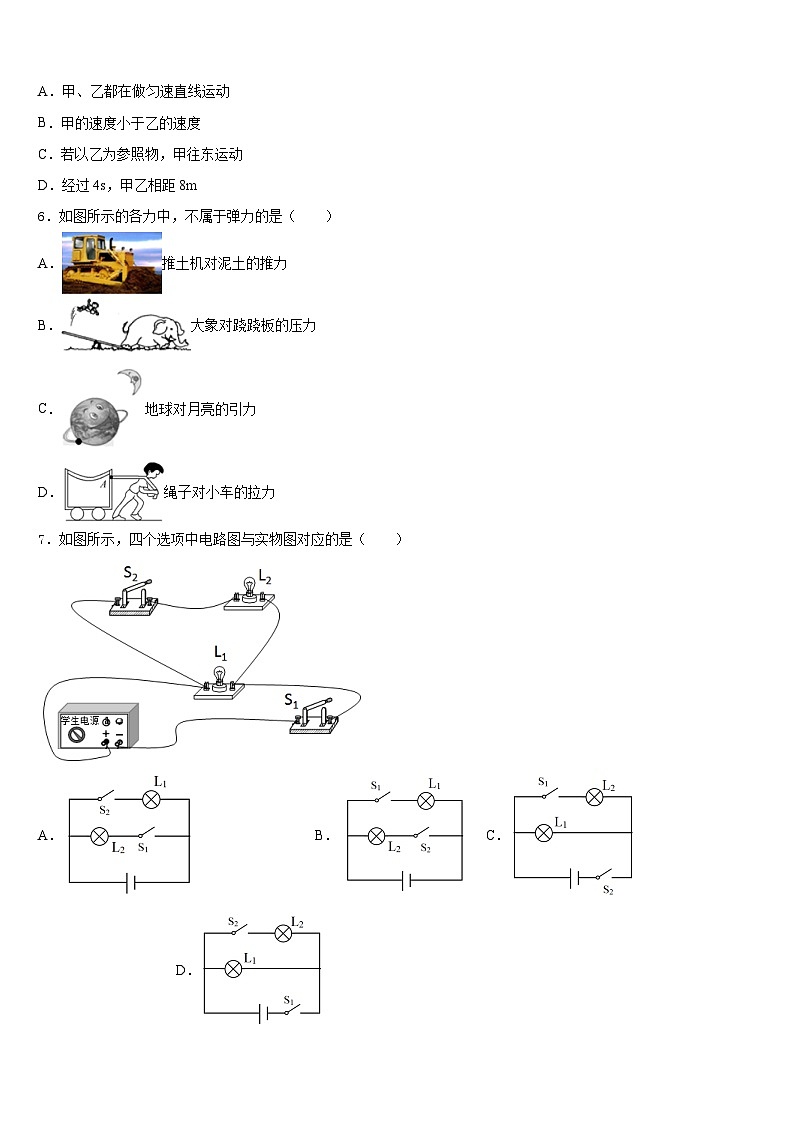 湖北省武汉武昌区四校联考2023-2024学年物理八上期末联考试题含答案第2页