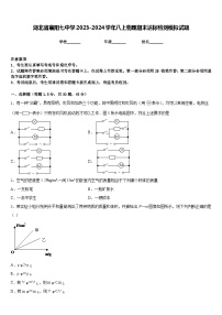 湖北省襄阳七中学2023-2024学年八上物理期末达标检测模拟试题含答案