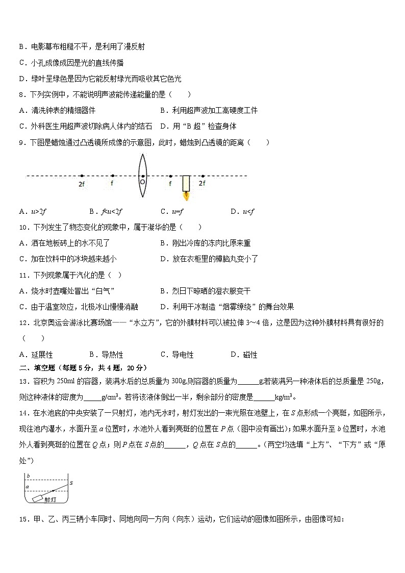 湖南省永州市宁远县2023-2024学年物理八上期末联考试题含答案第3页
