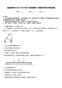 湖南省娄底市2023-2024学年八年级物理第一学期期末教学质量检测试题含答案