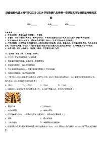 湖南省新化县上梅中学2023-2024学年物理八年级第一学期期末质量跟踪监视模拟试题含答案