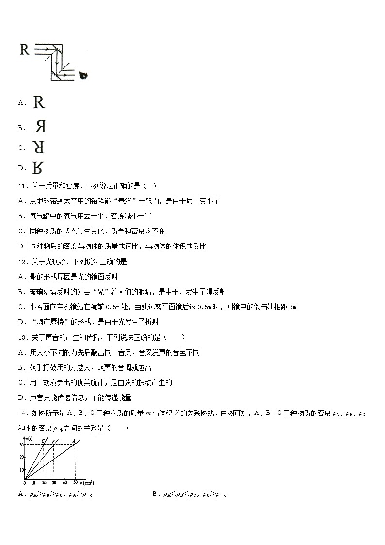 湖南省涟源市2023-2024学年八上物理期末质量跟踪监视试题含答案第3页