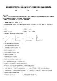 湖南省邵阳市五四中学2023-2024学年八上物理期末学业质量监测模拟试题含答案