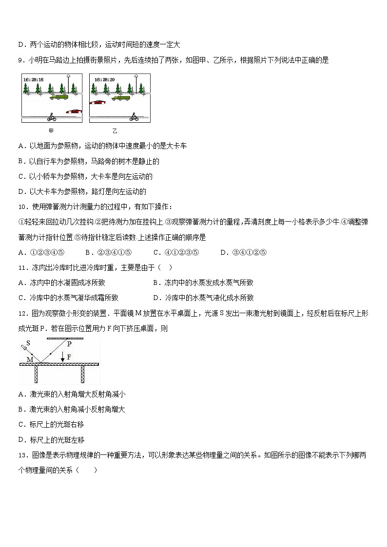 湖南省长沙市大附中博才实验中学2023-2024学年物理八上期末统考试题含答案03