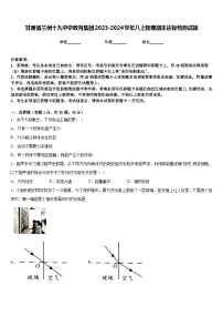 甘肃省兰州十九中学教育集团2023-2024学年八上物理期末达标检测试题含答案