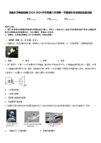 湖南长沙明德旗舰2023-2024学年物理八年级第一学期期末质量跟踪监视试题含答案