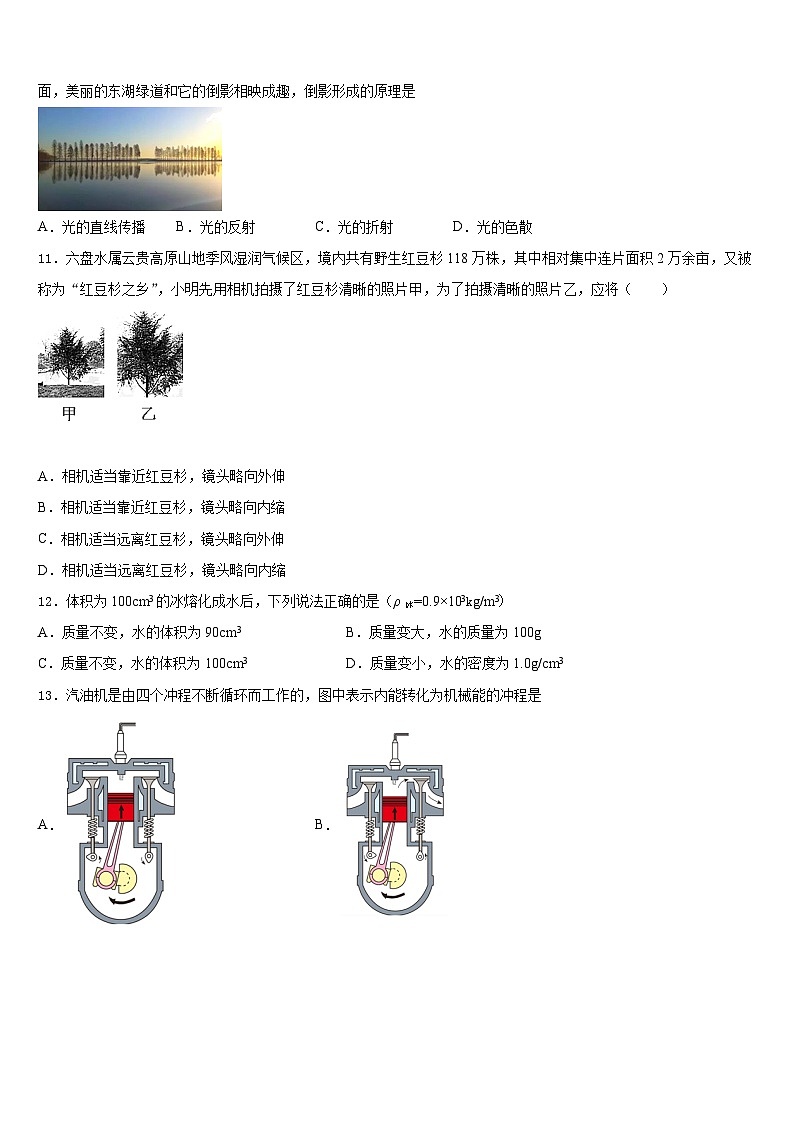 焦作市2023-2024学年物理八上期末达标检测试题含答案第3页