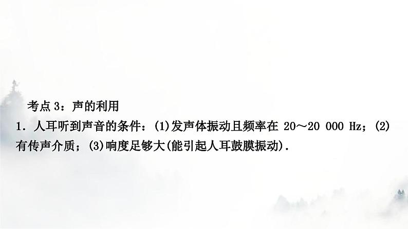 人教版中考物理复习一声、光、热学第1讲声现象课件第8页