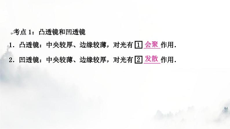 人教版中考物理复习一声、光、热学第3讲透镜及其应用课件第2页