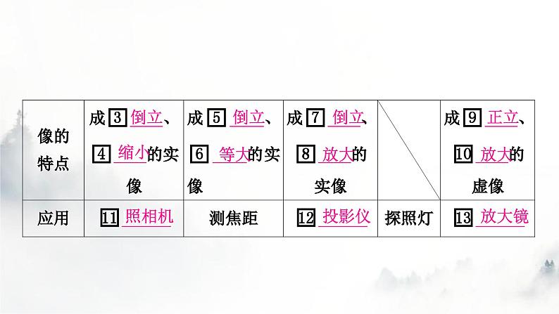 人教版中考物理复习一声、光、热学第3讲透镜及其应用课件第6页