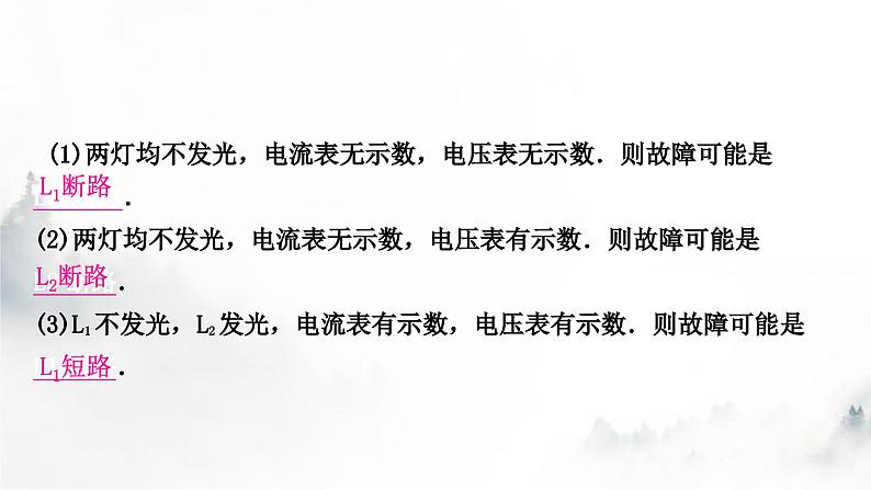 人教版中考物理复习电学主题整合2电路故障分析课件第6页