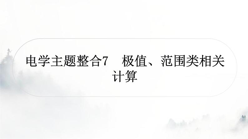 人教版中考物理复习电学主题整合7极值、范围类相关计算课件01