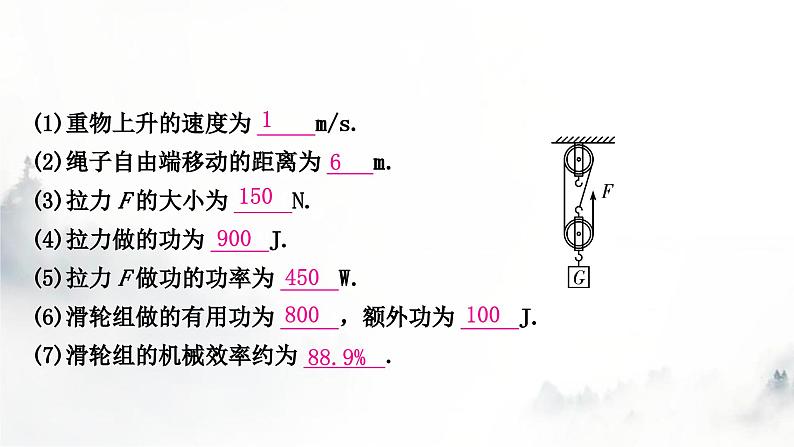 人教版中考物理复习二力学第12讲简单机械第2课时滑轮(组)斜面机械效率课件第7页