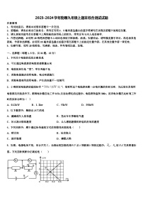 2023-2024学年物理九年级上期末综合测试试题