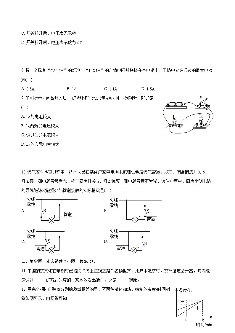 2022-2023学年吉林省长春市朝阳区九年级（上）期末物理试卷（含详细答案解析）02