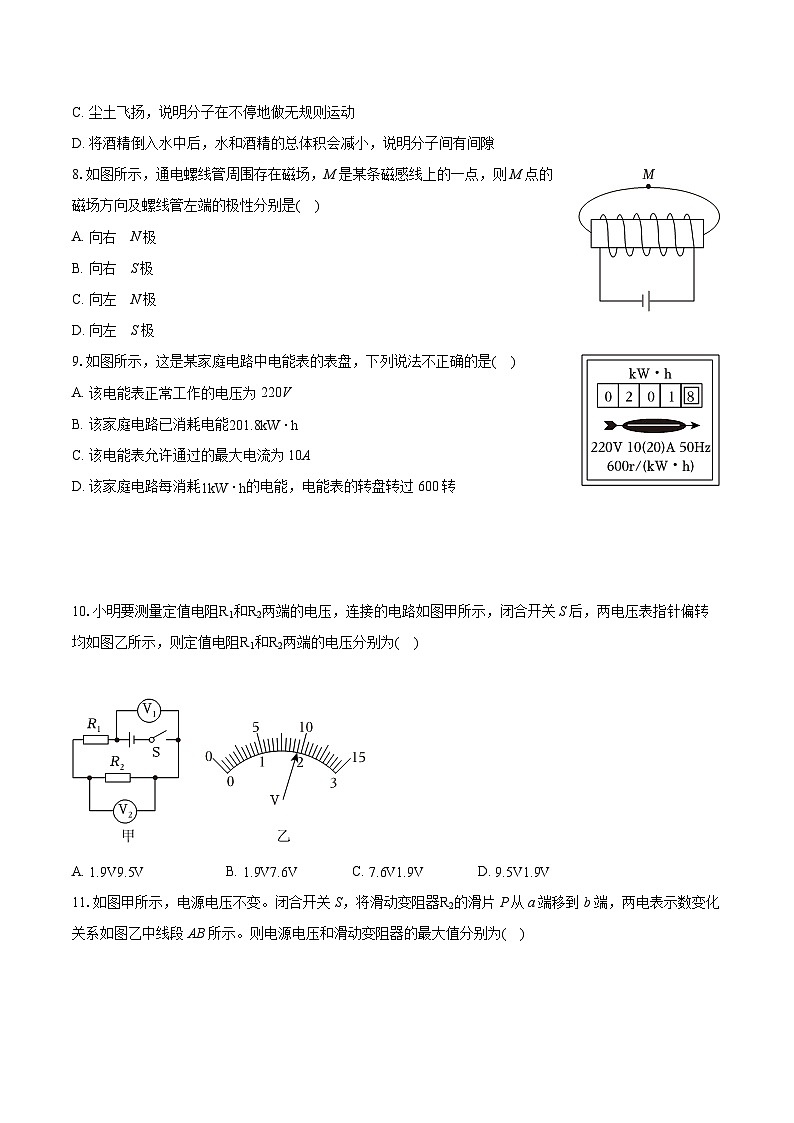 2022-2023学年河北省廊坊市固安县九年级（上）期末物理试卷（含详细答案解析）第2页