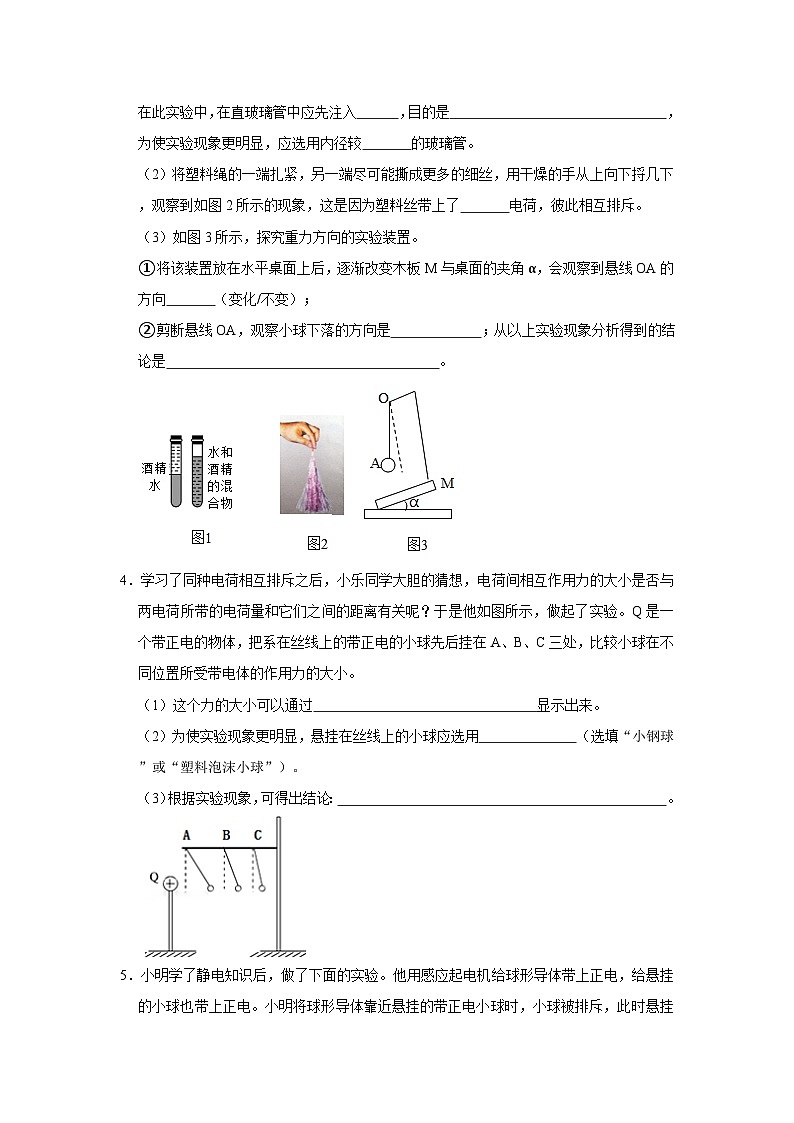 人教版九年级全一册物理《压轴挑战》培优专题训练 专题04  电荷、电流与电路压轴培优专题训练（原卷版+解析）第2页