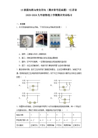 15家庭电路与安全用电（期末常考经典题）-江苏省2023-2024九年级物理上学期期末突击练习