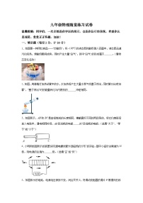 安徽省合肥市第三十八中学2023-2024学年九年级（上）期末练习物理试题（含解析）