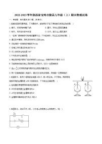 2022-2023学年陕西省宝鸡市陇县九年级（上）期末物理试卷（含详细答案解析）