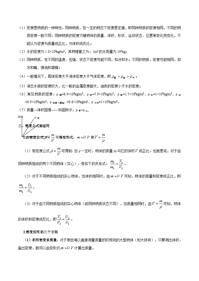 【全套精品专题】物理人教版专题复习 第6.2课时 密度（解析版）第3页