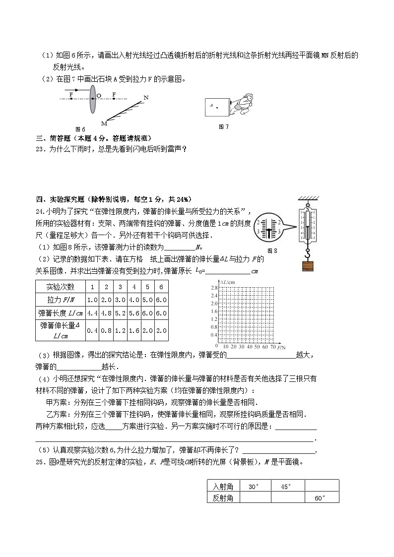 2020-2021学年福建省三明市宁化县八年级上学期第二次月考物理试题及答案第3页