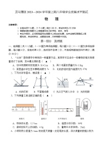 四川省泸州市龙马潭区2023-2024学年八年级上学期期末物理试题