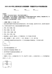 2023-2024学年上海市闵行区九年级物理第一学期期末学业水平测试模拟试题含答案