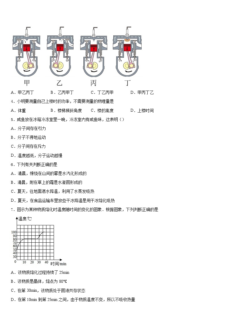 2023-2024学年上海市浦东新区建平香梅中学九年级物理第一学期期末学业水平测试模拟试题含答案第2页