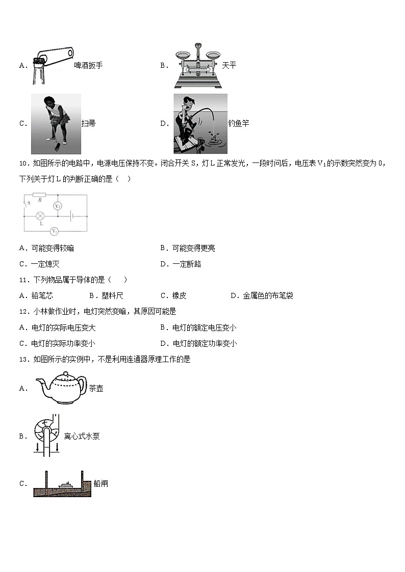 2023-2024学年云南省姚安县九年级物理第一学期期末学业水平测试模拟试题含答案03