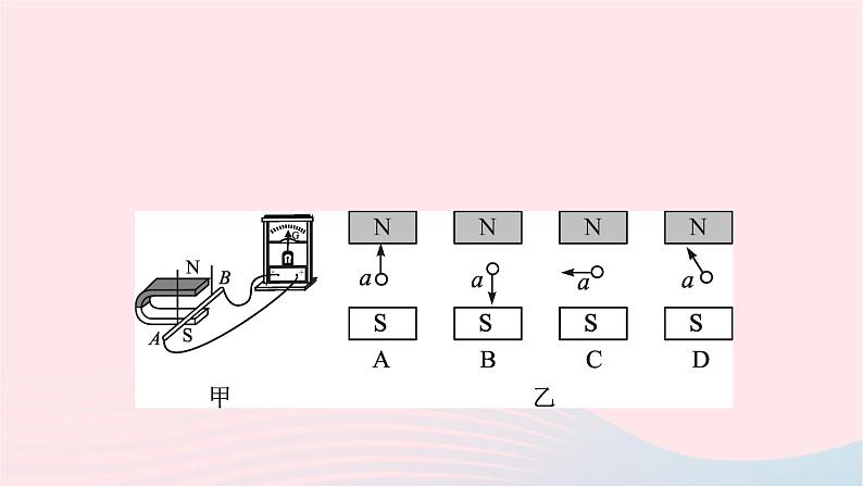 2024九年级物理下册第十四章磁现象14.7学生实验：探究__产生感应电流的条件作业课件新版北师大版05