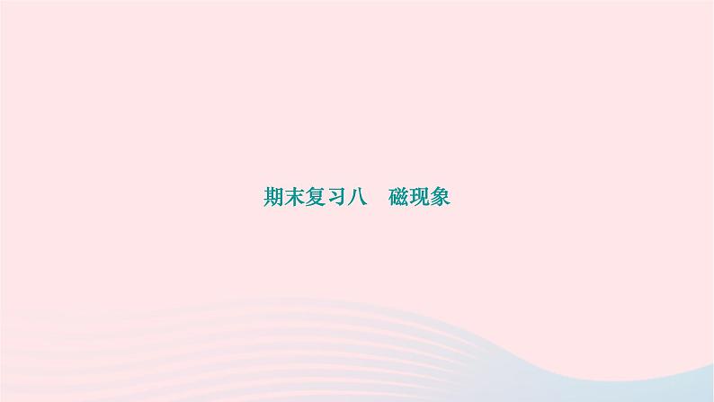 2024九年级物理下册期末复习八磁现象作业课件新版北师大版01