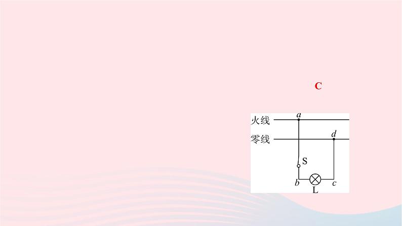 2024九年级物理下册第十三章电功和电功率专题五家庭电路故障的分析与检测作业课件新版北师大版03