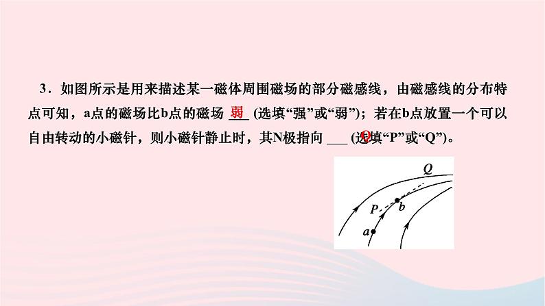 2024九年级物理全册第二十章电与磁第一节磁现象磁场第二课时磁场作业课件新版新人教版第6页