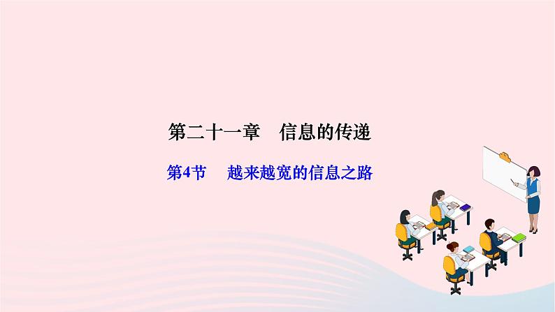 2024九年级物理全册第二十一章信息的传递第四节越来越宽的信息之路作业课件新版新人教版01