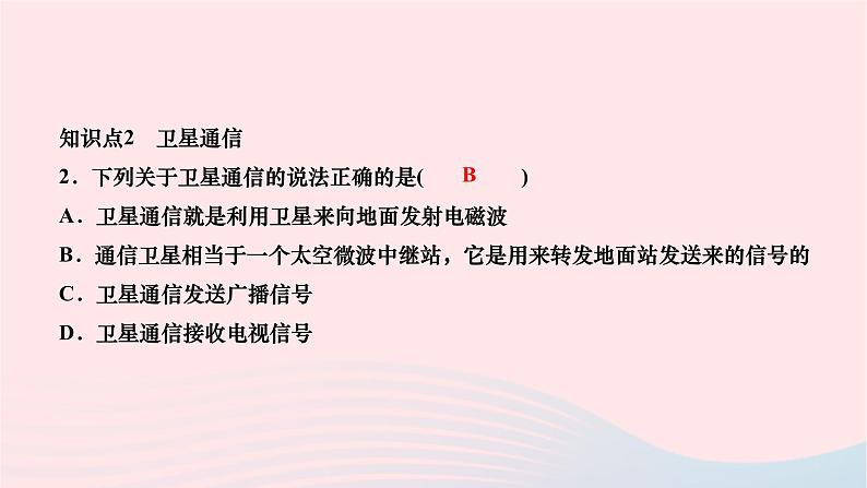 2024九年级物理全册第二十一章信息的传递第四节越来越宽的信息之路作业课件新版新人教版04