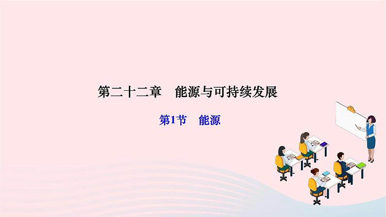 2024九年级物理全册第二十二章能源与可持续发展第一节能源作业课件新版新人教版01