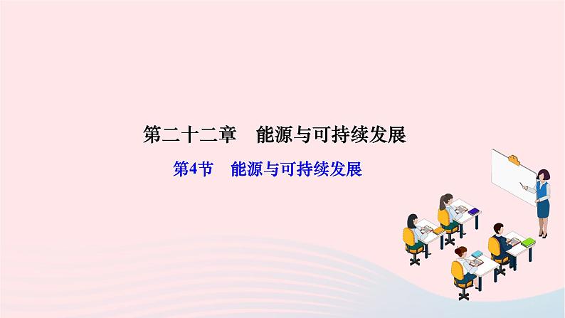 2024九年级物理全册第二十二章能源与可持续发展第四节能源与可持续发展作业课件新版新人教版01