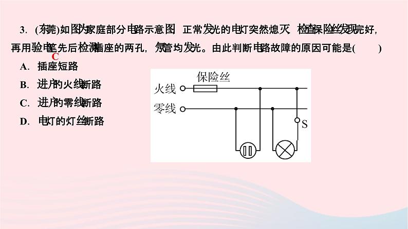 2024九年级物理下册第九章家庭用电一周一练作业课件新版教科版04