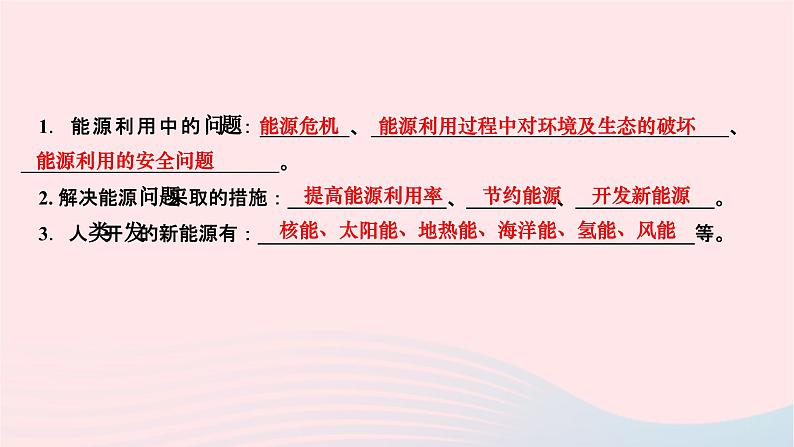 2024九年级物理下册第十一章物理学与能源技术11.5能源开发与可持续发展作业课件新版教科版第3页