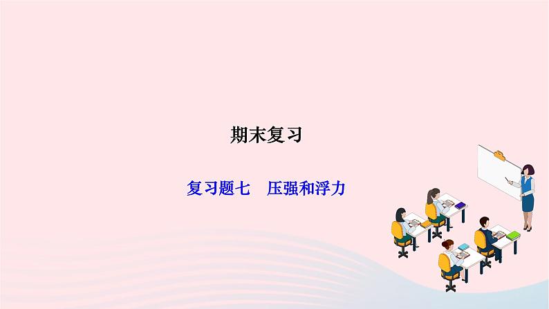 2024九年级物理全册复习题七压强和浮力作业课件新版新人教版第1页