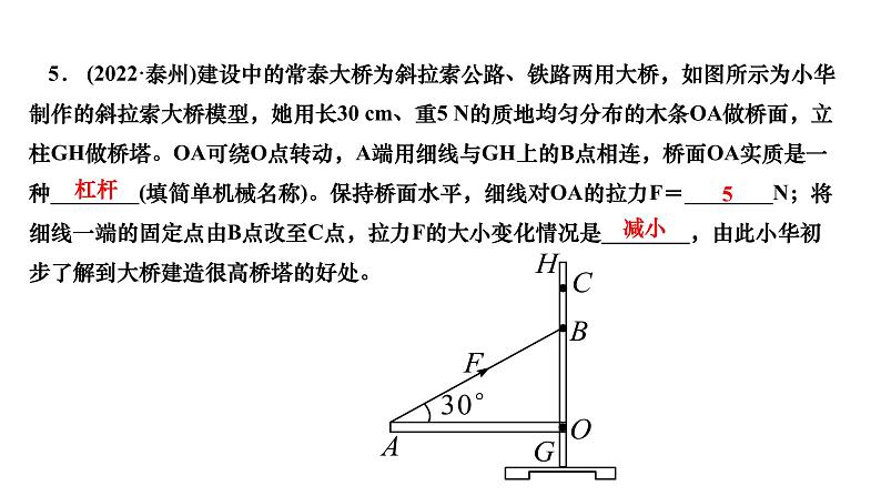 2024九年级物理全册复习题九简单机械作业课件新版新人教版第7页