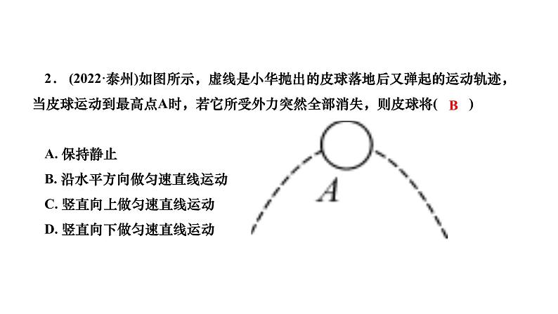 2024九年级物理全册复习题六力与运动作业课件新版新人教版第4页