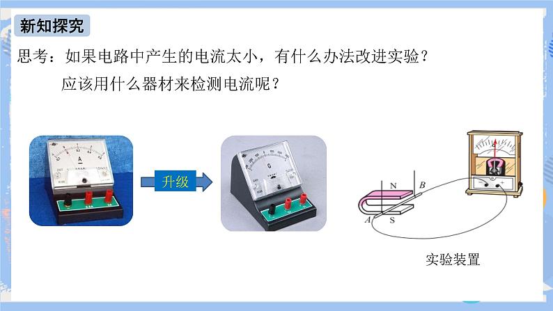 人教版物理九年级下册第二十章 第五节 磁生电（第一课时）课件08