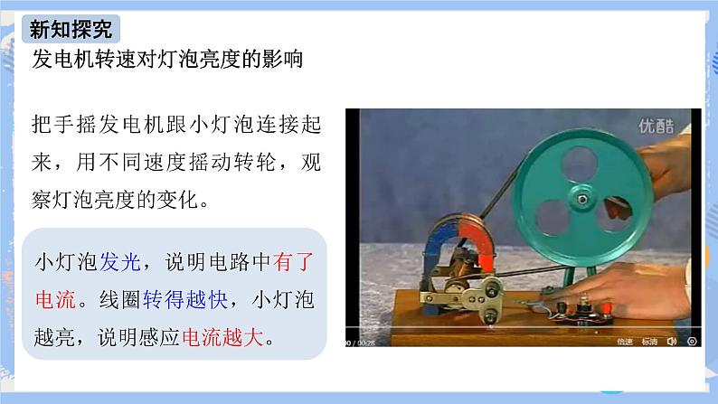 人教版物理九年级下册第二十章 第五节 磁生电（第二课时）课件第6页