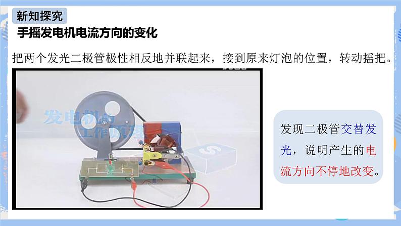 人教版物理九年级下册第二十章 第五节 磁生电（第二课时）课件第7页