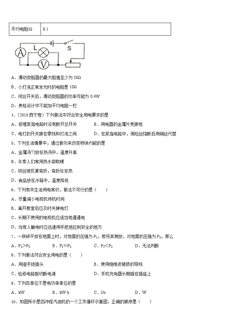 2023-2024学年四川省凉山物理九年级第一学期期末调研模拟试题含答案第2页