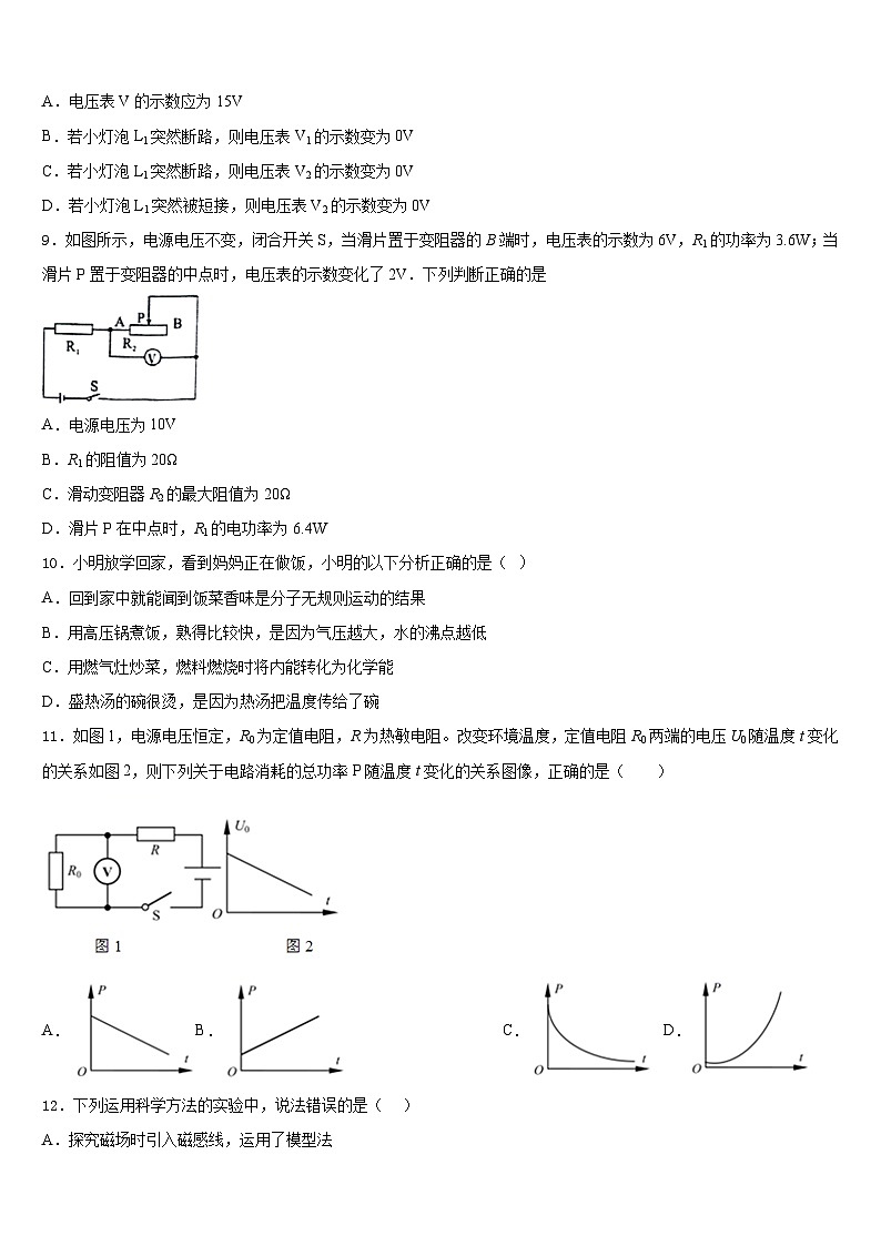 2023-2024学年四川省成都市郫都区九年级物理第一学期期末复习检测模拟试题含答案第3页